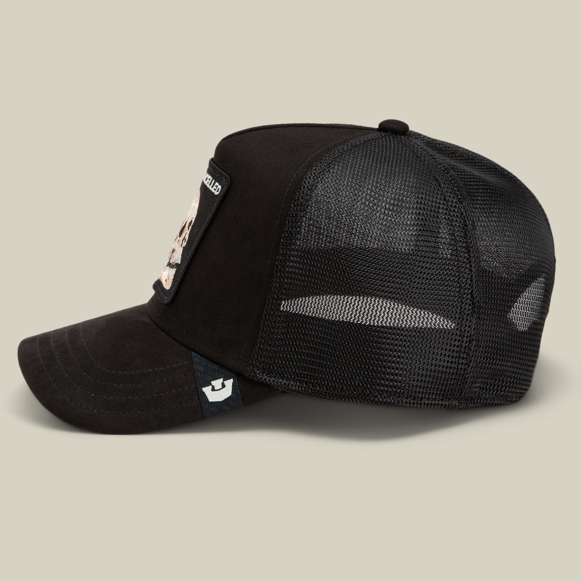 Suede Cancelled Skull Trucker