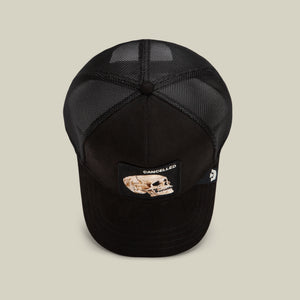 Suede Cancelled Skull Trucker