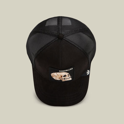 Suede Cancelled Skull Trucker